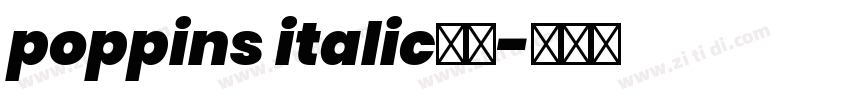poppins italic字体字体转换